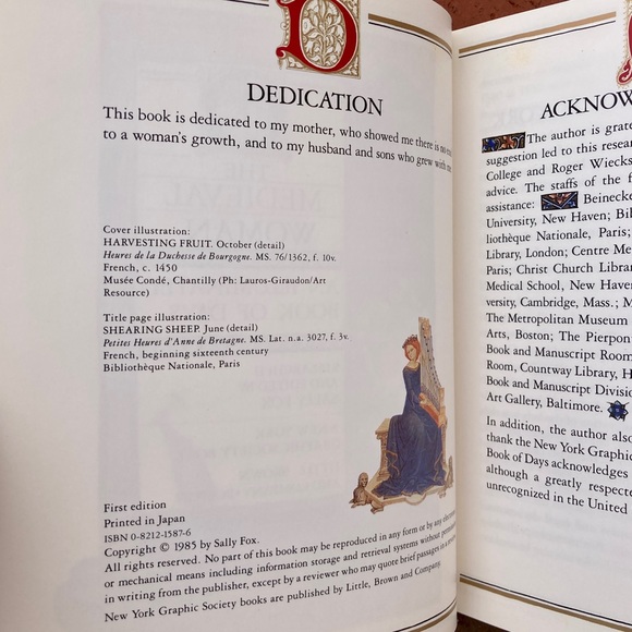 1985 The Medieval Woman An Illuminated Book of Days Calendar Journal History - Picture 11 of 15